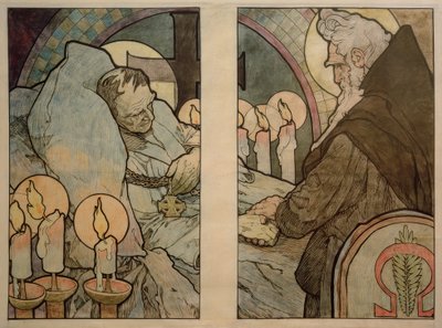 Ventana de San Vito en Praga, Cartón 1931 de Alphonse Mucha