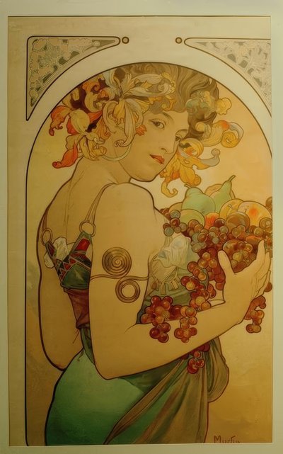 Frutas de Alphonse Mucha