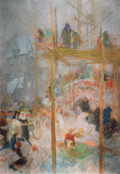Johann Militsch de Kremsier / Estudio para tríptico de A. Mucha de Alphonse Mucha