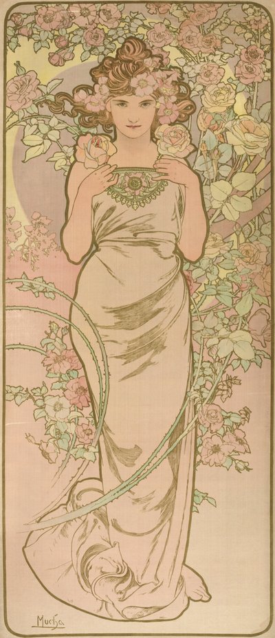 La Femme Animee en Fleur de Alphonse Mucha
