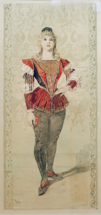 El traje en el teatro de Alphonse Mucha