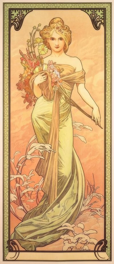 La primavera de Alphonse Mucha