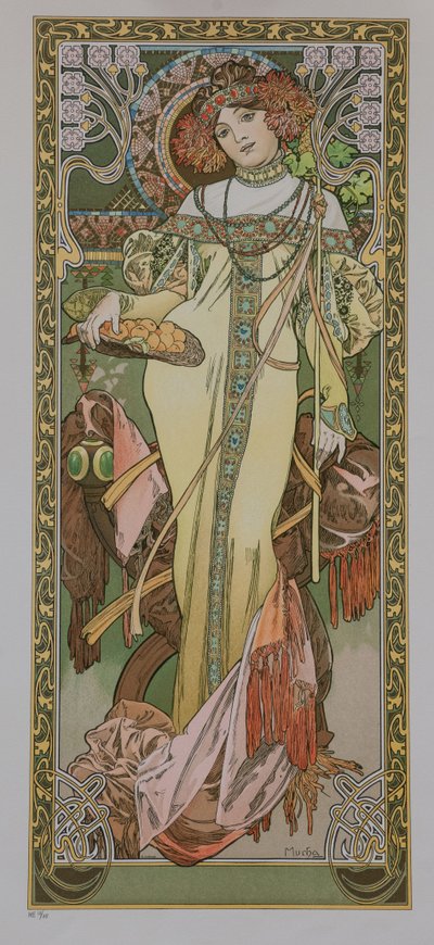 Las cuatro estaciones: El Otoño, 1900 de Alphonse Mucha