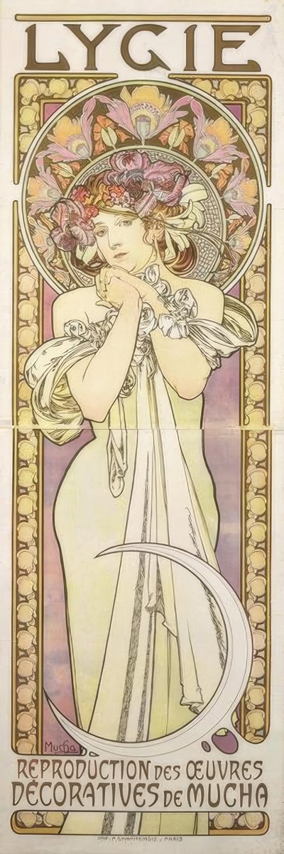 Lygie – Reproducción de las obras decorativas de Mucha de Alphonse Mucha