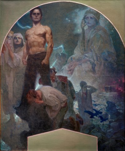 Con su propia fuerza de Alphonse Mucha