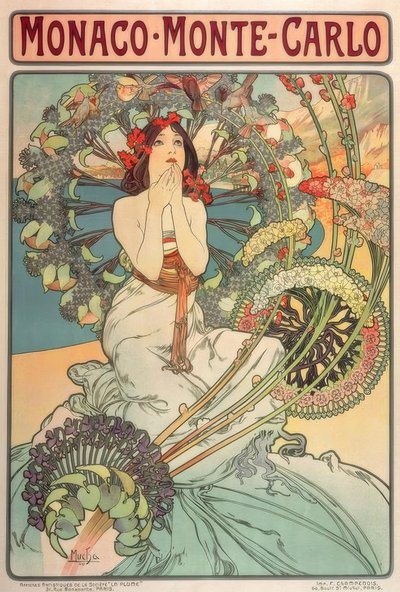 Mónaco – Monte Carlo de Alphonse Mucha
