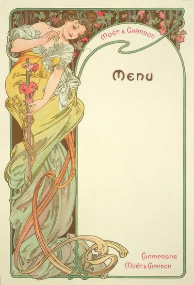 Moët & Chandon / Menú de Alphonse Mucha