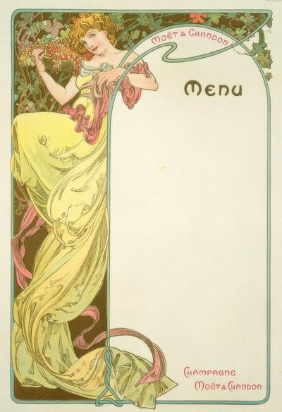 Moët & Chandon / Menú de Alphonse Mucha