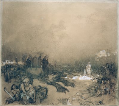 Después de la batalla en el monte Vítkov de Alphonse Mucha