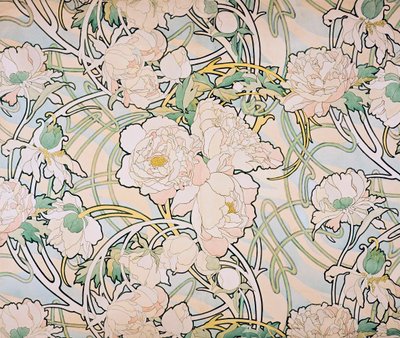 Peonías, 1897 de Alphonse Mucha