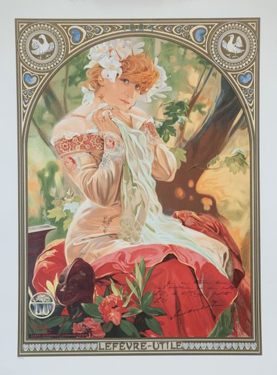 Póster para Lefèvre-Utile. Sarah Bernhardt en el papel de Melissinde en La Princesa Lejana de Alphonse Mucha