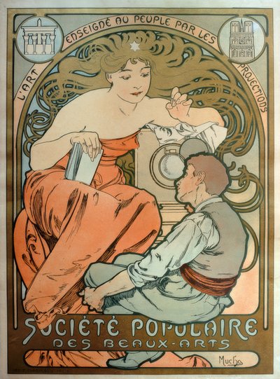 Société Populaire des Beaux-Arts / L’art enseigné au peuple de Alphonse Mucha
