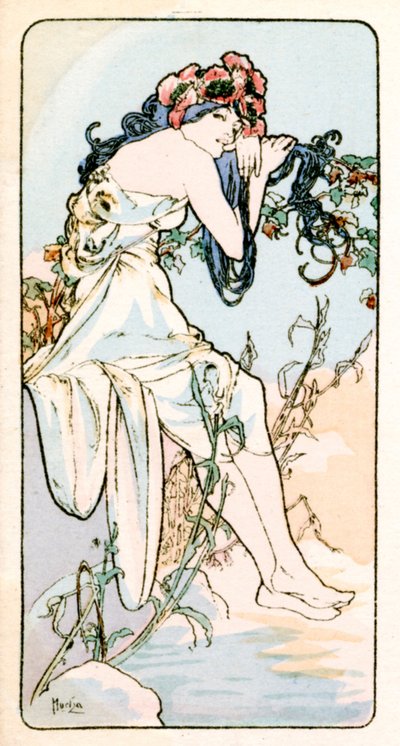 Verano, 1900 de Alphonse Mucha