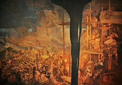 La Defensa de Sziget contra los Turcos por Nicolás Zrinsky El ciclo La Épica Eslava de Alphonse Mucha