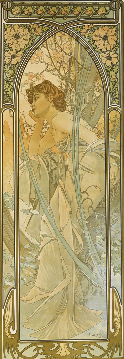 Los Tiempos del Día: Sueño de la Tarde de Alphonse Mucha