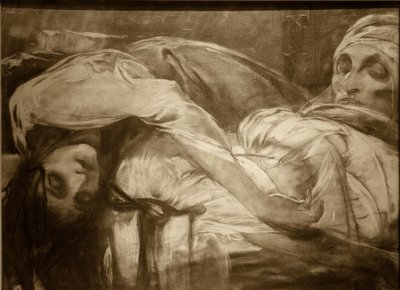 Muerte de la novia de Hasanaga de Alphonse Mucha