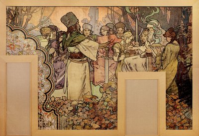 Pintura mural para la Exposición Universal de 1900, 1899-1900 de Alphonse Mucha
