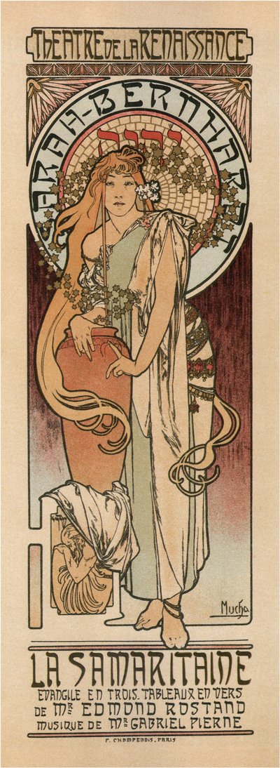 Mujer de Samaria Póster de Alphonse Mucha