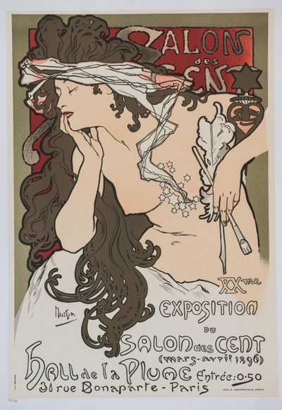 XXème exposición del Salon des Cent, 1896 de Alphonse Mucha
