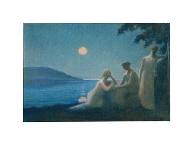 Bajo un rayo de luna, c.1895 de Alphonse Osbert