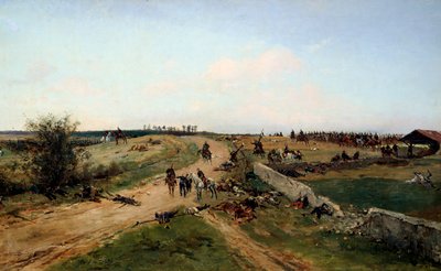 Escena de la Guerra Franco-Prusiana, 1870, siglo XIX de Alphonse de Neuville