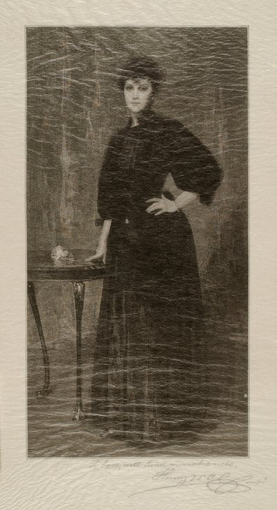 Una dama de negro de Alsace Henry Wolf