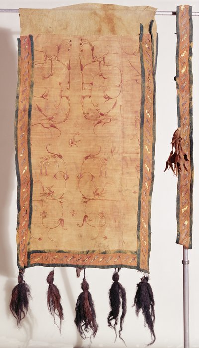 Manta de silla de montar cubierta con seda china, siglo V-IV a.C. de Altaic School
