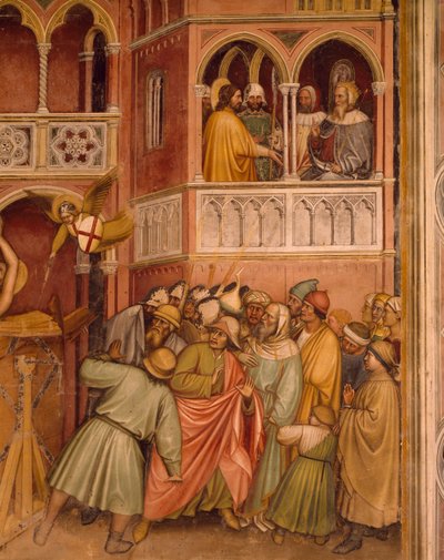 San Jorge sometido a tortura en la rueda de Altichiero da Zevio