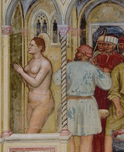 Martirio de Santa Lucía (fresco) de Altichiero da Zevio