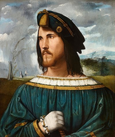 Retrato de caballero (conocido como César Borgia), entre 1500 y 1524 de Altobello Melone