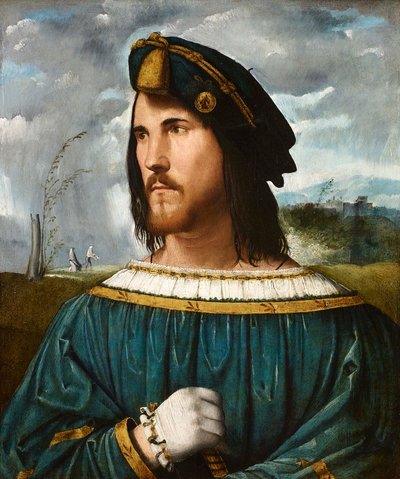 Retrato de un caballero llamado César Borgia, entre 1500 y 1524 de Altobello Melone