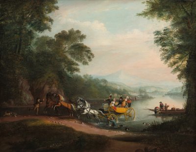 Accidente en el vado, 1818 de Alvan Fisher