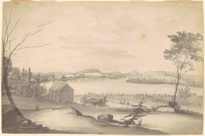 Estudio para "Vista de Springfield en el río Connecticut" de Alvan T. Fisher