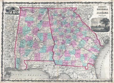 Georgia y Alabama de Johnson de Alvin Jewett Johnson