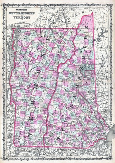 New Hampshire y Vermont de Johnson de Alvin Jewett Johnson