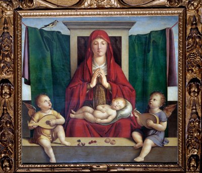 Virgen con niño y ángeles de Alvise Vivarini
