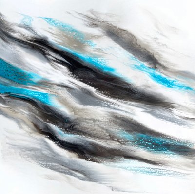 Abstracto en verde azulado fluido de Alyson Storms
