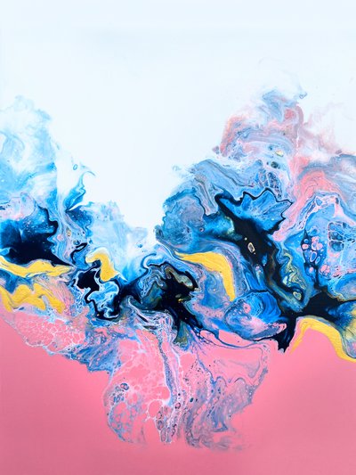 Rosa, azul y dorado: flujo de fluidos de Alyson Storms