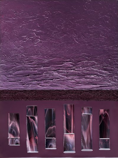 Cilindros morados con textura de Alyson Storms