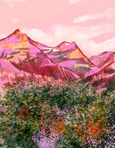 Montañas de un rosa intenso de Alyssa Hamilton