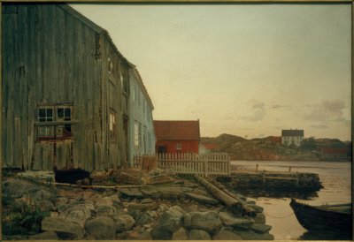 Una cabaña de pescadores, Altes Hellesund de Amaldus Nielsen