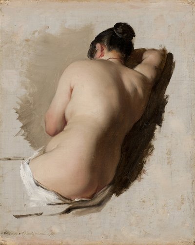 Estudio de un desnudo, c.1850 de Amalia Lindegren