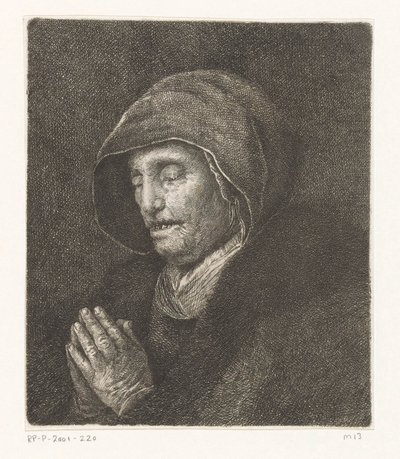 Anciana rezando (Madre de Rembrandt) de Amalie Baader