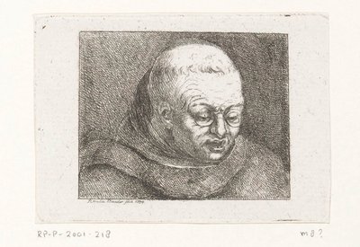 Busto de monje con gafas de Amalie Baader