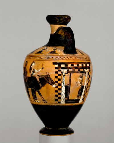 Lekythos de terracota, c.550-530 a.C. de Amasis Painter