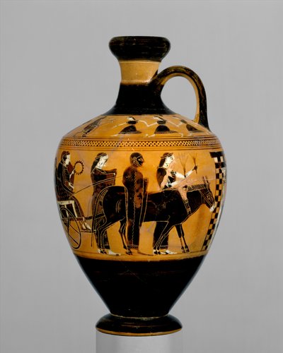 Lekythos de terracota, c.550-530 a.C. de Amasis Painter
