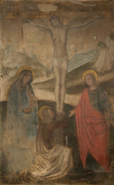 La Crucifixión con la Virgen, San Juan y Magdalena, 1470-1523 de Ambrogio Bergognone
