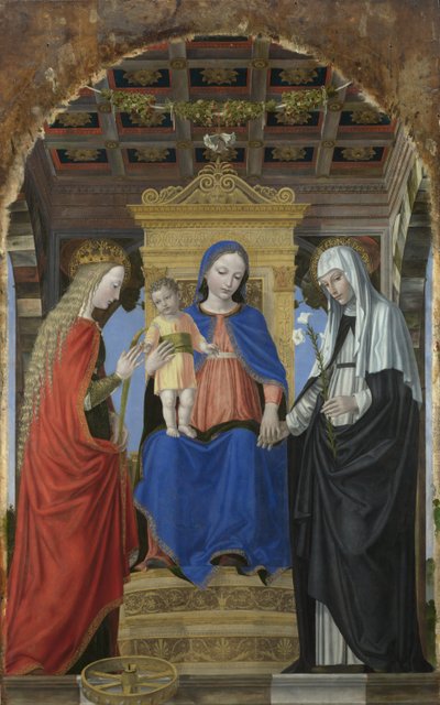 La Virgen y el Niño con santos de Ambrogio Bergognone