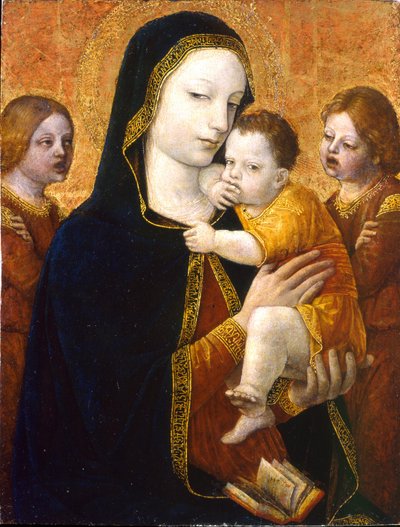 La Virgen y el Niño con dos ángeles, ca 1485 de Ambrogio Bergognone