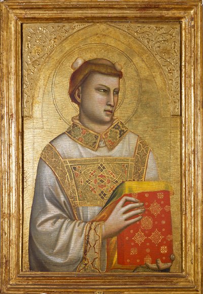 Representación de San Esteban de Ambrogio Bondone (workshop) Giotto